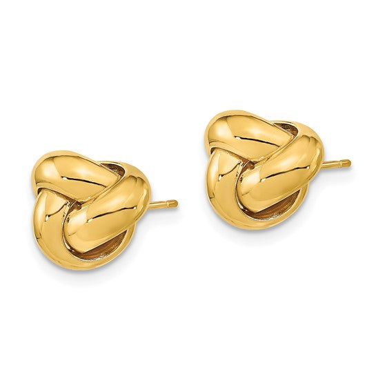 14-karat Polished Love Knot Post Earrings