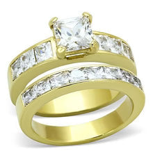 🎁 Vesuvio Flame CZ Wedding Ring Set (100% off)