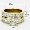 Thumbnail for Vesuvio Flame CZ Wedding Ring Set