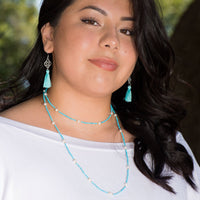Thumbnail for Endless Design Turquoise Magnesite and Cultured Freshwater Pearl Necklace