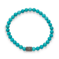 Thumbnail for Blue Magnesite Fashion Stretch Bracelet