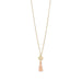 Gold Tone Celtic Charm and Peach Tassel Necklace