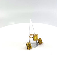 Thumbnail for TOPAZ EMERALD CUT YELLOW GOLD