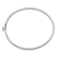 Thumbnail for 14-karat White Gold 3.6mm Polished Solid Hinged Bangle Bracelet