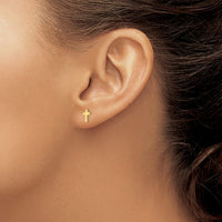 Thumbnail for 14karat Polished Cross Post Earrings
