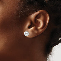 Thumbnail for 14karat White Gold Polished 8mm Ball Post Earrings
