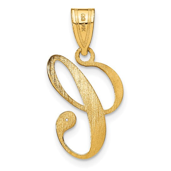 14-karat Diamond Script Letter C Initial Pendant