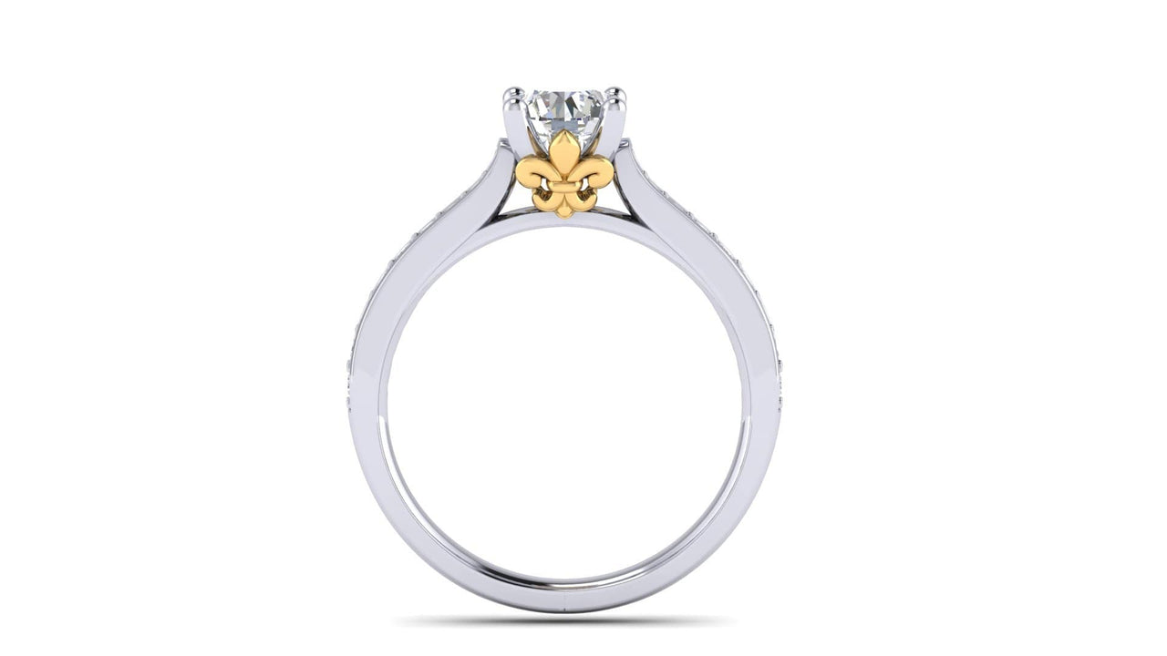 The Modena round lab-grown diamond engagement ring by Angelucci Jewelry, alternate angle