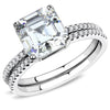 Chianti Bloom CZ Wedding Ring Set