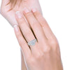 Thumbnail for Cortona Soul Floral Halo  CZ Wedding Set