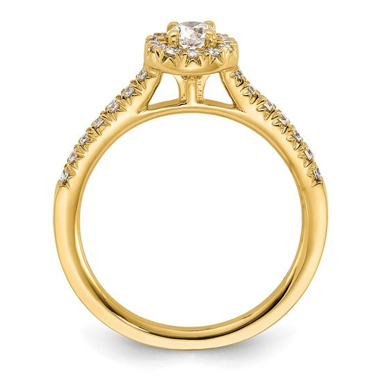 14ky Lab Grown Diamond SI1/SI2, G H I, Complete Engagement Ring
