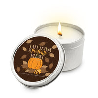 Thumbnail for Fall Leaves & Pumpkin Please 5.5 oz Soy Blend Travel Candle Tin