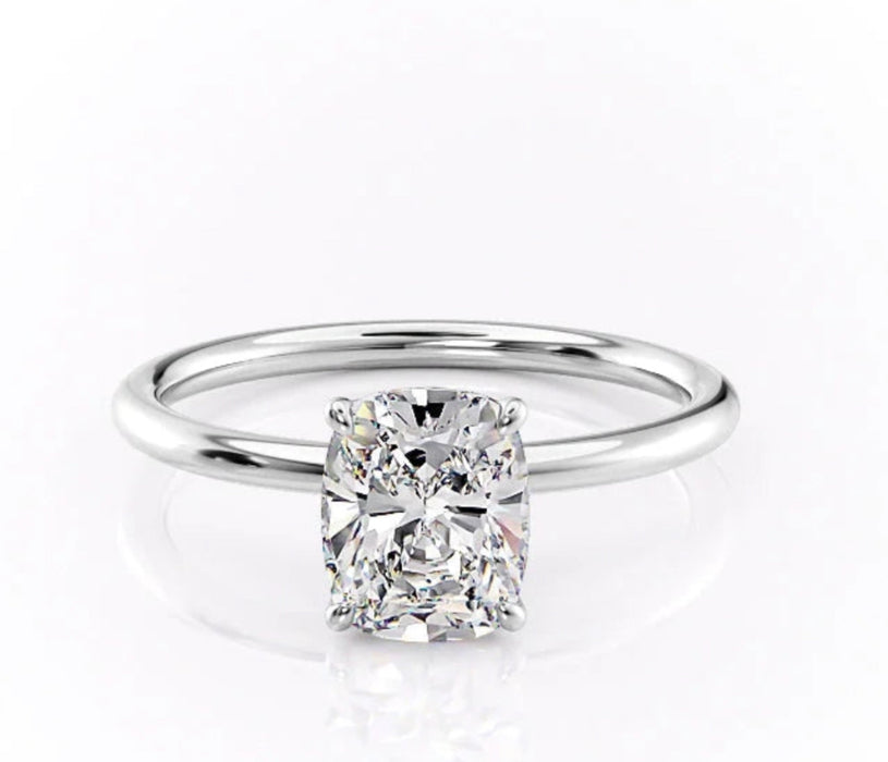 Ladies Cushion Shape Diamond Engagement ring solitaire