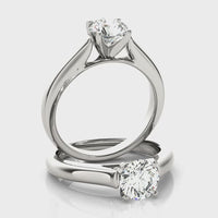 Solitaire Engagement Ring for any center stone shape