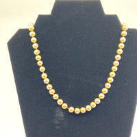 Thumbnail for Akoya pearl necklace yellow pearls