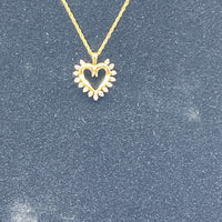 Thumbnail for Diamond Heart Necklace with yellow gold necklace