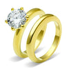 Sorrento Kiss Solitaire Round CZ Wedding Set