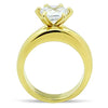 Thumbnail for Sorrento Kiss Solitaire Round CZ Wedding Set