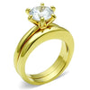 Thumbnail for Sorrento Kiss Solitaire Round CZ Wedding Set
