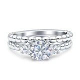 The Genova CZ Wedding Set