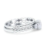 The Genova CZ Wedding Set