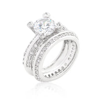 Thumbnail for The Marina 3 Piece Round Center CZ Wedding Set