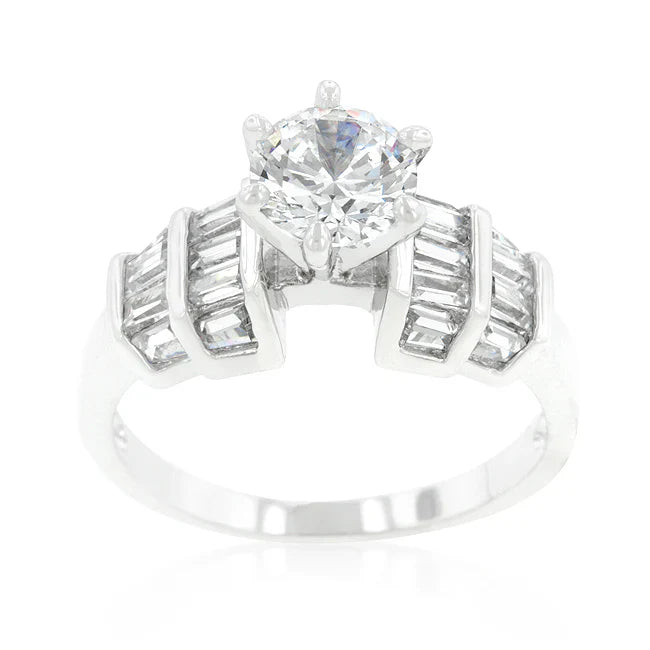 🎁 The Perugia  Round Center CZ Engagement Ring (100% off)