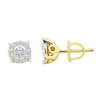 Thumbnail for LADIES EARRINGS 1 CT ROUND DIAMOND 14K YELLOW GOLD