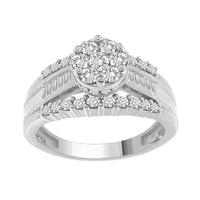 Thumbnail for LADIES RING 1 1/2 CT ROUND/BAGUETTE DIAMOND 10K WHITE GOLD