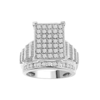 Thumbnail for LADIES RING 3 CT ROUND/BAGUETTE DIAMOND 10K WHITE GOLD