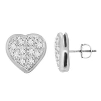 Thumbnail for MEN'S EARRINGS 1/20 CT ROUND DIAMOND SILVER