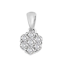 Thumbnail for LADIES PENDANT 1/2 CT ROUND DIAMOND 14K WHITE GOLD