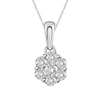 Thumbnail for LADIES PENDANT 1/4 CT ROUND DIAMOND 10K WHITE GOLD 