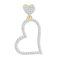 Thumbnail for LADIES HEART PENDANT 1/5 CT ROUND DIAMOND 10K YELLOW GOLD