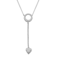 Thumbnail for LADIES NECKLACE 1/6 CT ROUND DIAMOND 10K WHITE GOLD