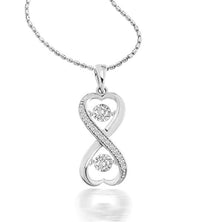 Thumbnail for LADIES PENDANT 1/5 CT ROUND DIAMOND 10K WHITE GOLD