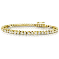 Thumbnail for LADIES BRACELET 3 CT ROUND DIAMOND 10K YELLOW GOLD