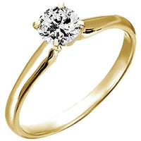 Thumbnail for LADIES SOLITAIRE RING 1/3 CT ROUND DIAMOND 14K YELLOW GOLD