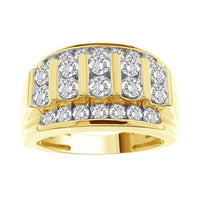 Thumbnail for MEN'S RING 2 CT ROUND DIAMOND 10K YELLOW GOLD