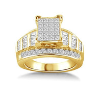 Thumbnail for LADIES RING 1 1/2 CT ROUND/PRINCESS/BAGUETTE DIAMOND 10K YELLOW GOLD