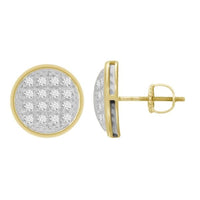 Thumbnail for MEN'S EARRINGS 1/10 CT ROUND DIAMOND 10K YELLOW GOLD