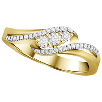 Thumbnail for LADIES RING 1/6 CT ROUND DIAMOND 10K YELLOW GOLD 