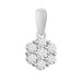 LADIES PENDANT 1/2 CT ROUND DIAMOND 10K WHITE GOLD