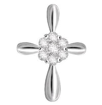 Thumbnail for LADIES PENDANT 1/10 CT ROUND DIAMOND 10K WHITE GOLD