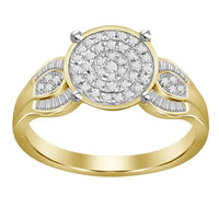 Thumbnail for LADIES RING 1/3 CT ROUND/BAGUETTE DIAMOND 10K YELLOW GOLD
