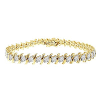Thumbnail for LADIES BRACELET 5 CT ROUND DIAMOND 14K YELLOW GOLD