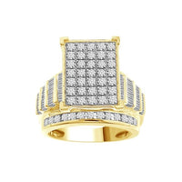 Thumbnail for LADIES RING 3 CT ROUND/BAGUETTE DIAMOND 10K YELLOW GOLD