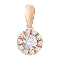 Thumbnail for LADIES PENDANT 1/2 CT ROUND DIAMOND 14K ROSE GOLD