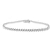 LADIES BRACELET 1 CT ROUND DIAMOND 14K WHITE GOLD