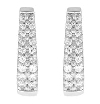 Thumbnail for LADIES HOOPS 1/2 CT ROUND DIAMOND 14K WHITE GOLD